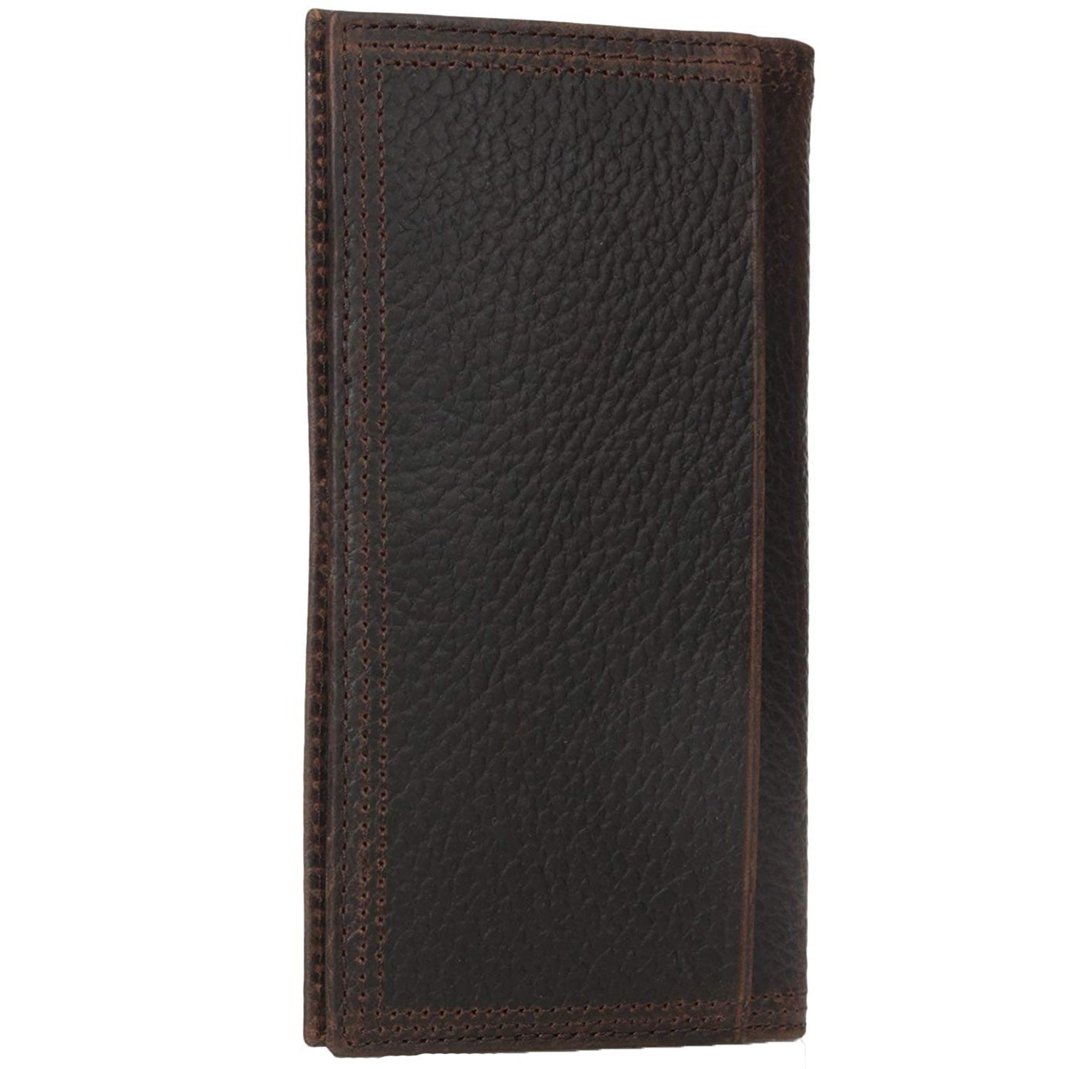 Ariat Performance Work Leather Rodeo Wallet/Checkbook Cover (Dark Rowdy Brown)