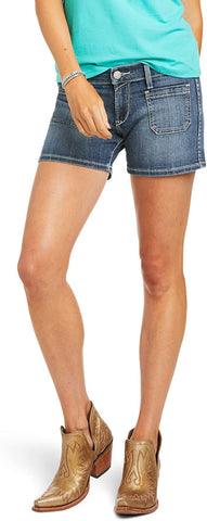 Judy Blue Womens Cuffed Hem Mid Rise Distressed Denim Shorts