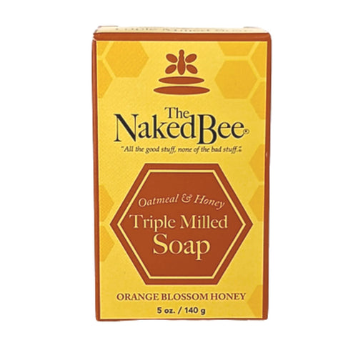 Naked Bee Oatmeal and Honey Triple Milled Soap, Orange Blossom Honey, 5 oz