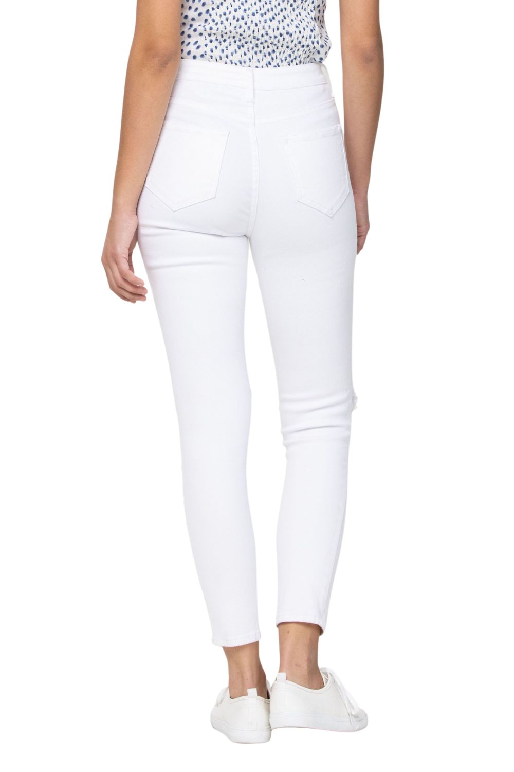 Cello Jeans Womens High Rise Distressed Ankle Skinny Jeans