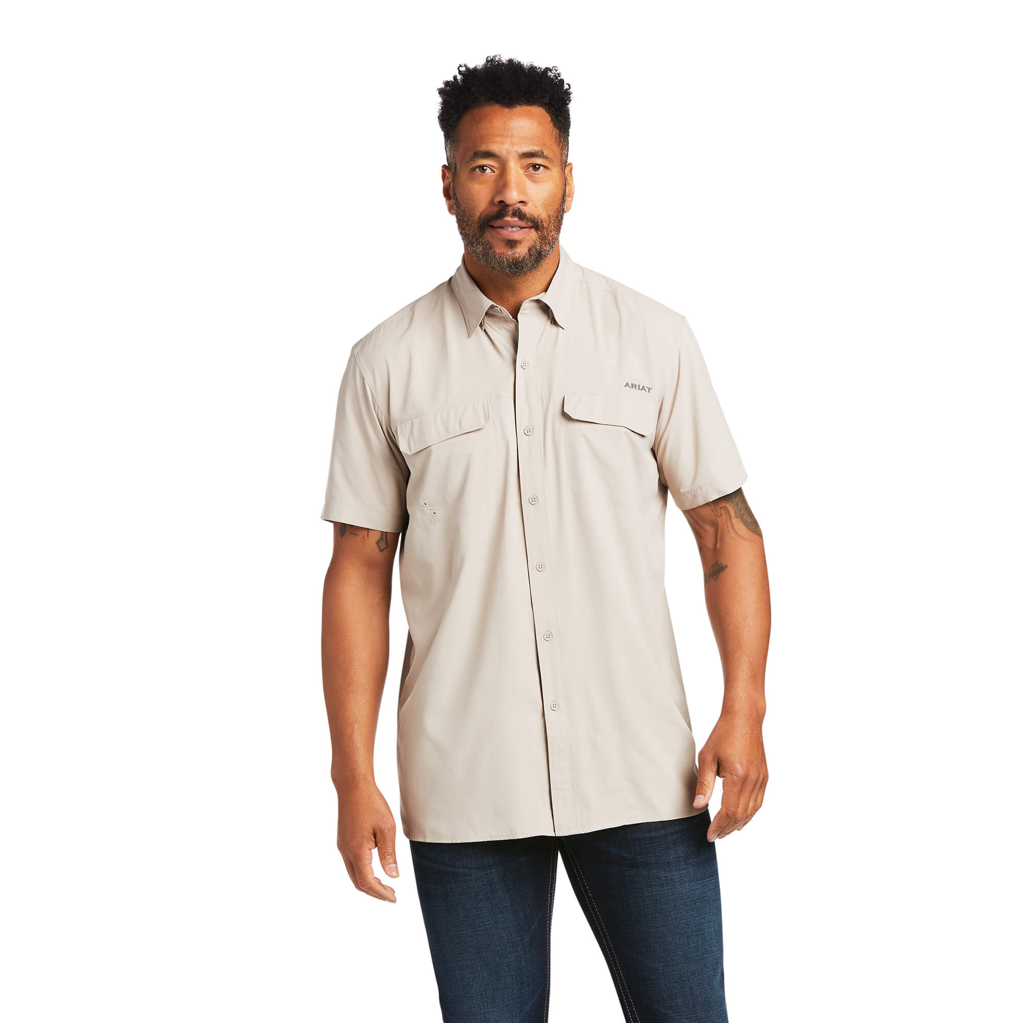 Ariat Mens VenTEK™ Outbound Button Down Short Sleeve Fitted Shirt