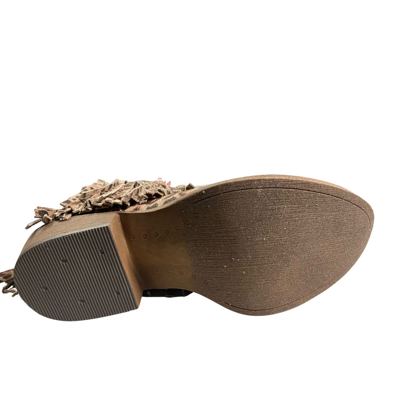 Very G Womens Juno Fringed Ankle Bootie