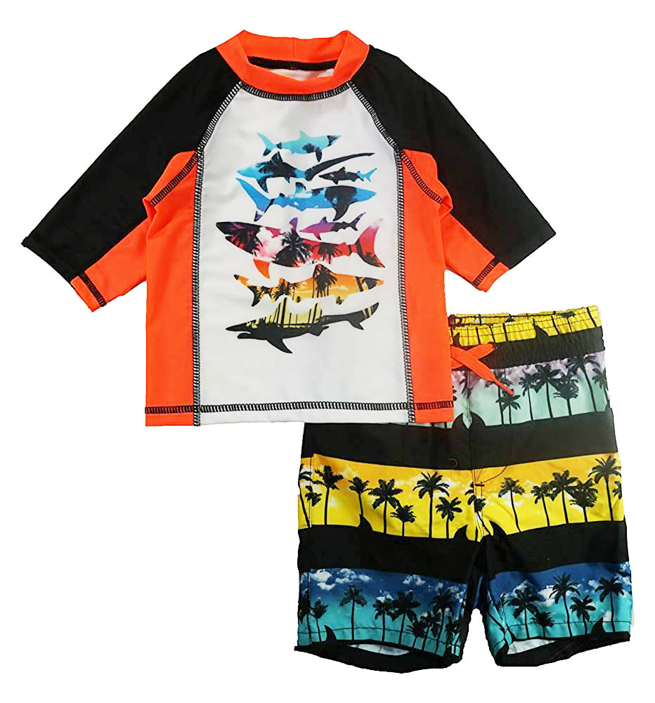 P.S. from Aeropostale Boys Swim Set with Short Sleeve Rashguard