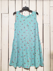 Carole Christian Womens Light Blue Polka Dot Floral Dress