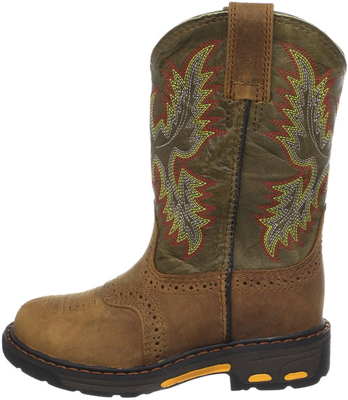Ariat Kid's WorkHog Pull On Round Toe Leather Boot