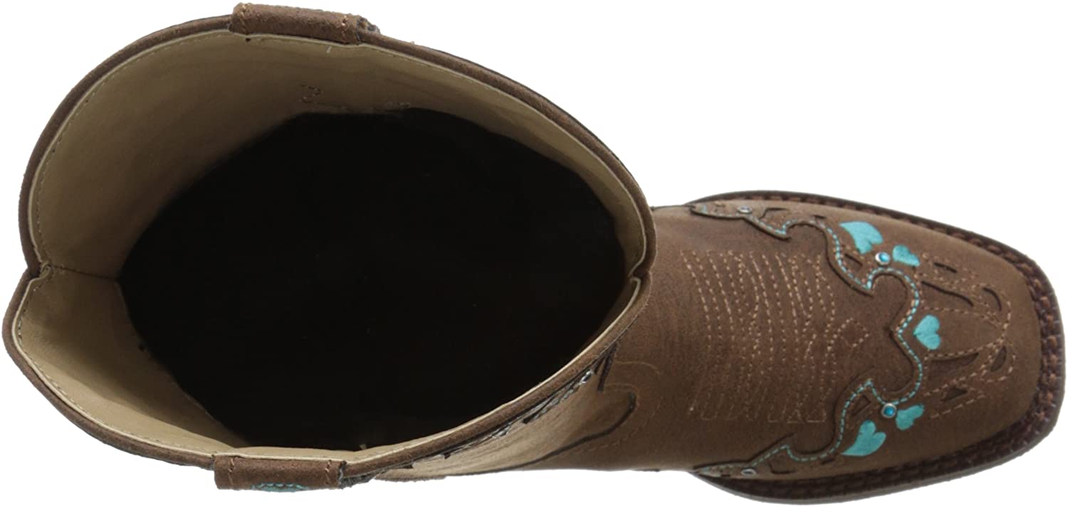 Roper Girls Toddler Hearts Square Toe Cowgirl Boots