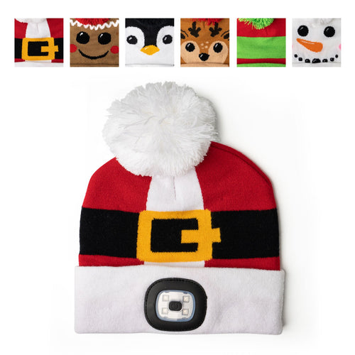 Night Scope Holiday Night Owl Kids Rechargeable LED Pom Hat
