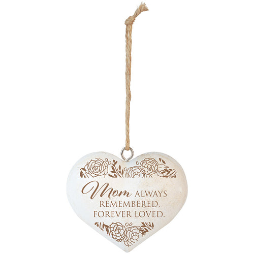 Carson Home Accents "Mom Always Remembered Forever Loved" 3D Heart Ornaments