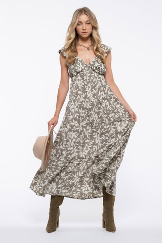 Heyson Womens V-Neck Front Smocked Midi Dress with Pockets