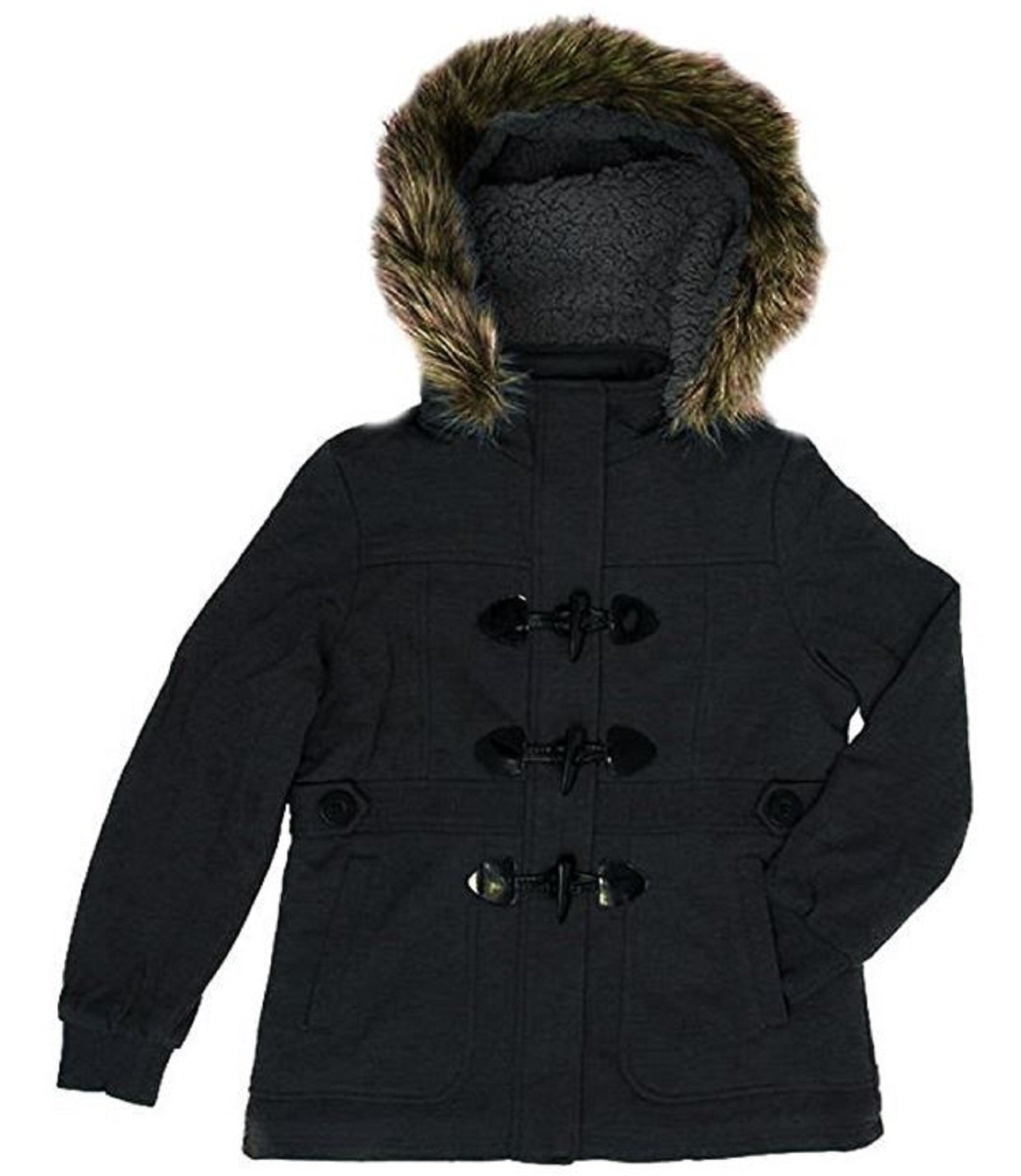 Limited Too Girls' Knit Fleece Peacoat Jacket