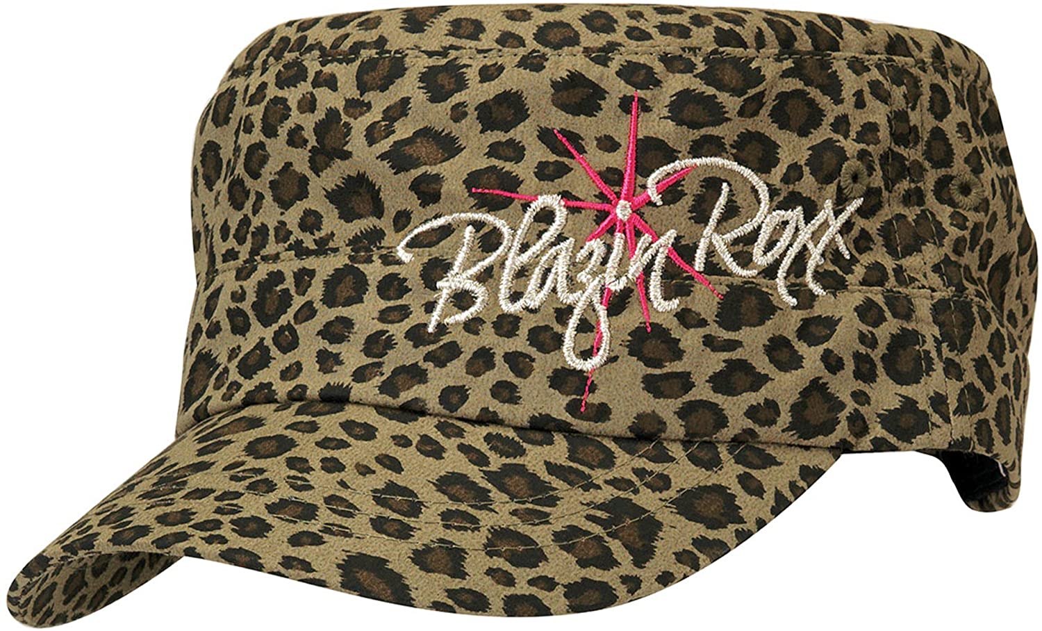 Blazin Roxx Womens Military Style Adjustable Hat (Cheetah Print/Green, One Size)