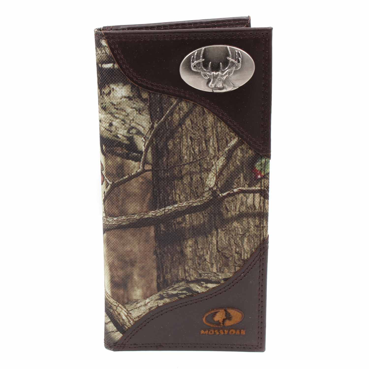 ZEP-PRO Mens Mossy Oak Nylon/Leather Wildlife Concho Wallet