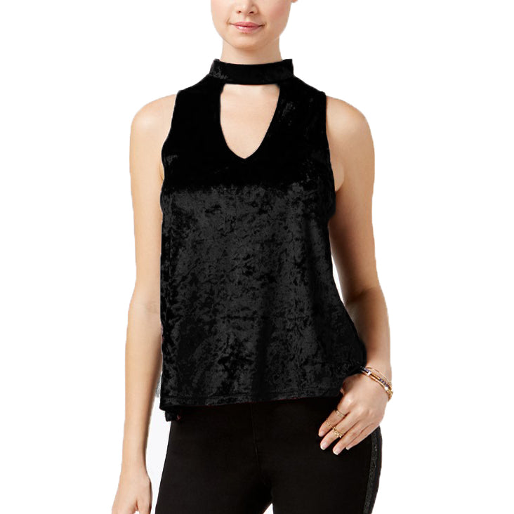 Almost Famous Juniors' Velvet Choker Top