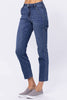 Judy Blue Womens Sherry Carpenter Slim Fit Denim Jeans