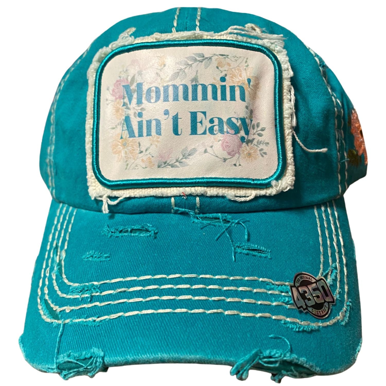 4350 District Womens Baseball Cap Washed Distressed Vintage Adjustable Hat