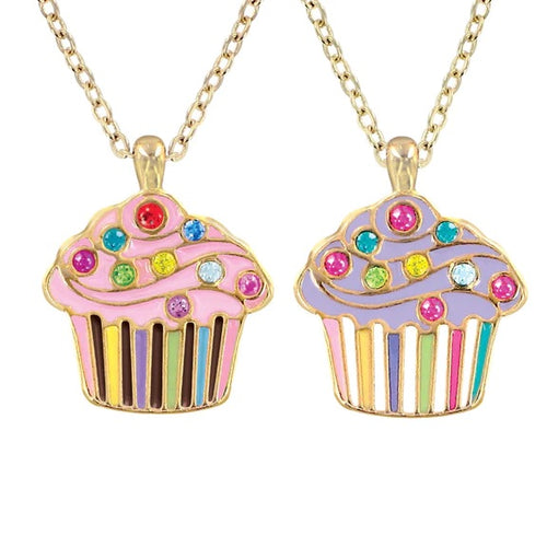 Sparkling Cupcake Pendant Necklace For a Sweet Girl!