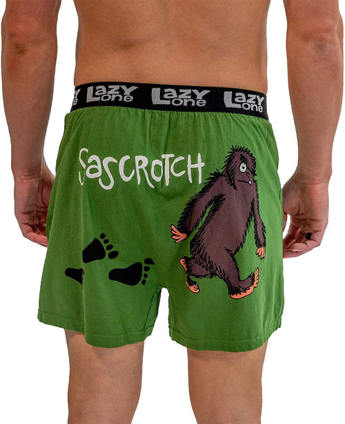 Lazy One Mens Humorous Sascrotch Printed Boxers
