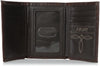 Ariat Men's Rowdy Trifold Leather Wallet (Dark Copper)