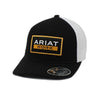 Ariat Mens Work Logo Patch Flexfit Baseball Cap (Black, One Size)