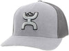 Hooey Mens Coach Flex Fit Mesh Back Baseball Cap Hat, Grey