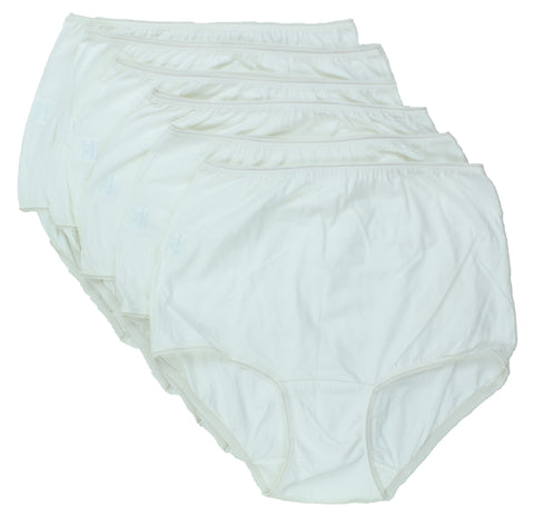 Youthform Womens Hi-Waisted Cotton Brief Panties (6 Pack)