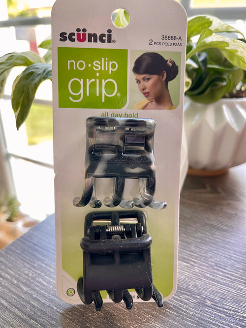 Scunci Hair No-Slip Grip Jaw Clips, 2-Pieces