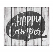Sunbelt Gifts Rustic Lodge Happy Camper Wood Wall Décor