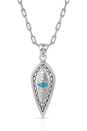 Montana Silversmiths Womens Eye Scalloped Opal Necklace