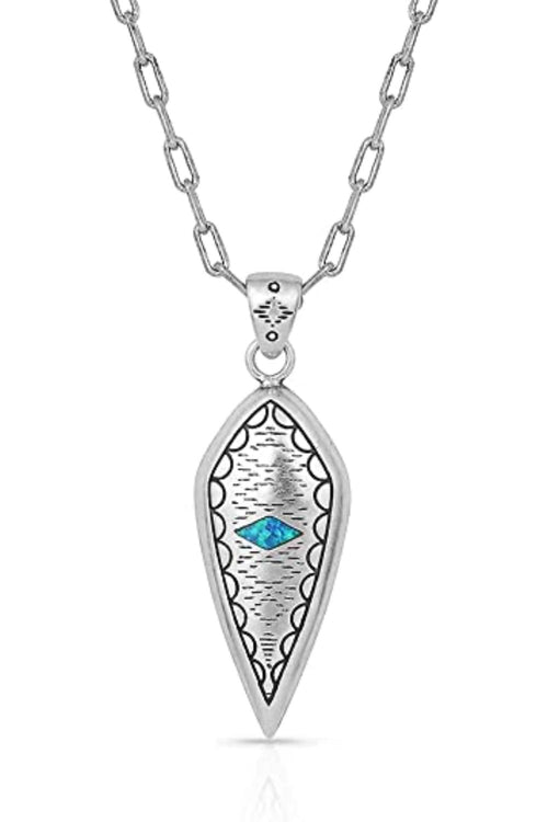Montana Silversmiths Womens Eye Scalloped Opal Necklace