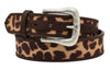 Ariat Ladies Leopard Print Inlay Western Leather Belt