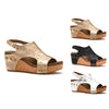 Corkys Boutique Womens Carley Faux Leather Wedge Heel Sandals