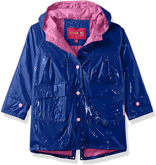 Wippette Little Girls Solid Color Hooded Raincoat Jacket
