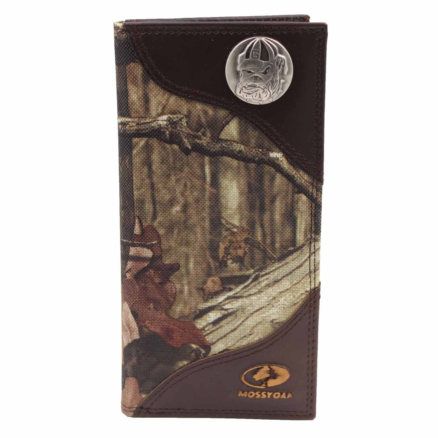 ZEP-PRO Mens Collegiate Mossy Oak Nylon/Leather Concho Wallet