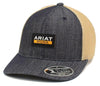 Ariat Mens Work Logo Patch Flexfit Baseball Cap (Denim/Tan, One Size)