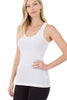 Zenana Womens Rayon Ribbed Racerback Tank Top