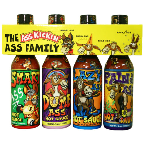 Ass Kickin' Family Gift Set Hot Sauce, Pack of 4