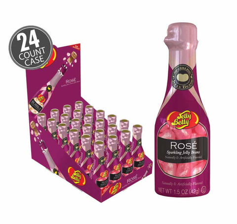 Jelly Belly Sparkling Rosé Flavored Jelly Beans, Case of 24 5.6 oz Bottles