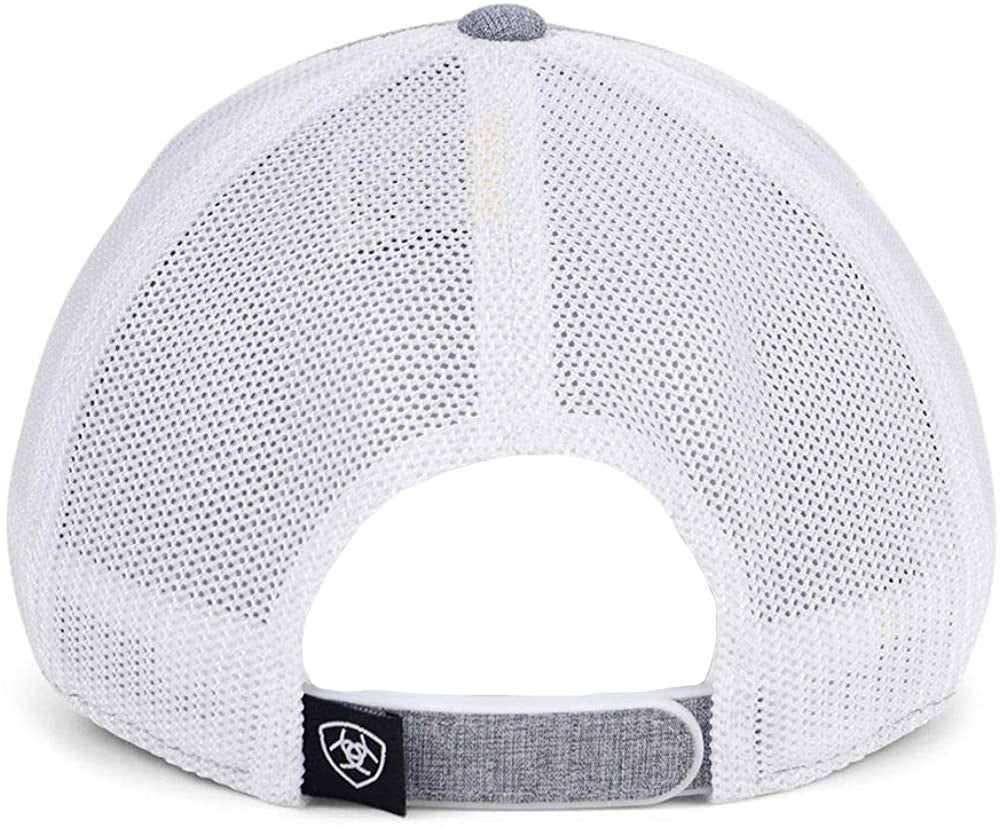 Ariat Mens Flexfit 110 Adjustable Snapback Cap Hat (Grey/White) – Shop Munki