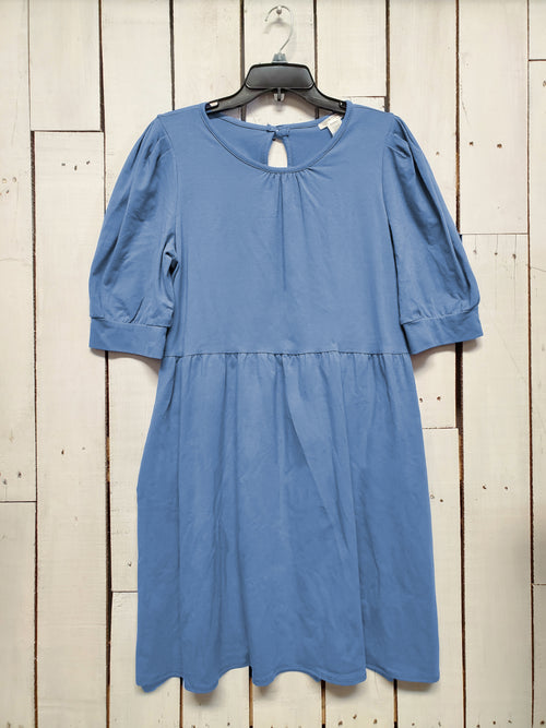 Carole Christian Womens Puff Sleeve Cinched Waist Dress