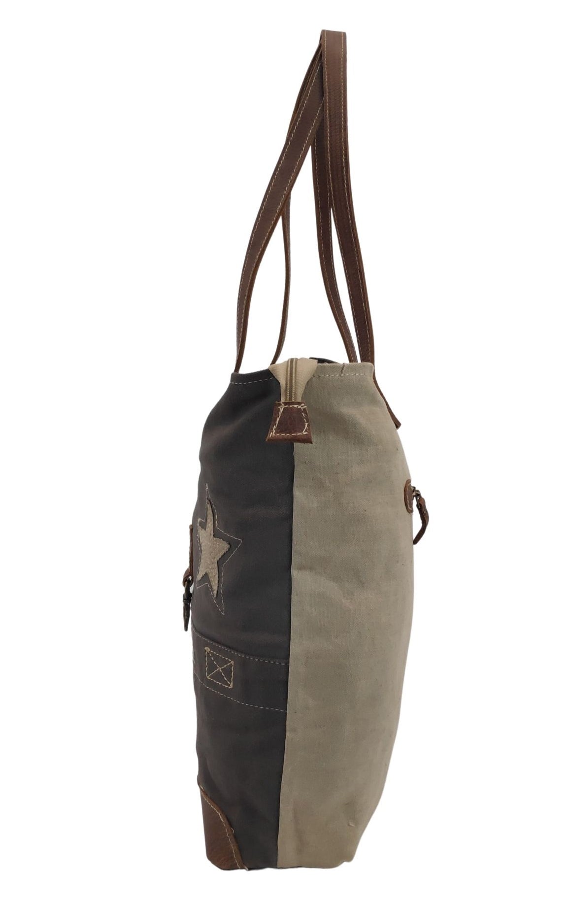 Womens Vintage Style Upcycled Falling Star Tote Bag