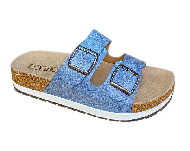 Corkys Womens Beach Babe Slip-on Adjustable Slide Sandal