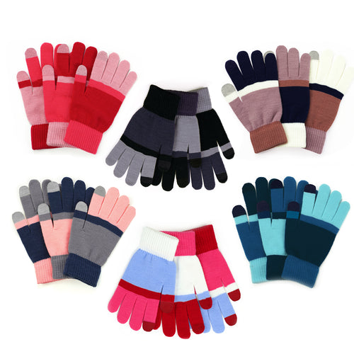 MatchMaker 3-Piece Glove Set- Touch Screen Compatible, Assorted