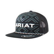 Ariat Mens Flexfit Tech Aztec Rope Flat Bill Snapback Hat