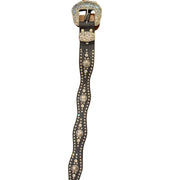 Nocona Womens Black Rhinestone Belt- Small