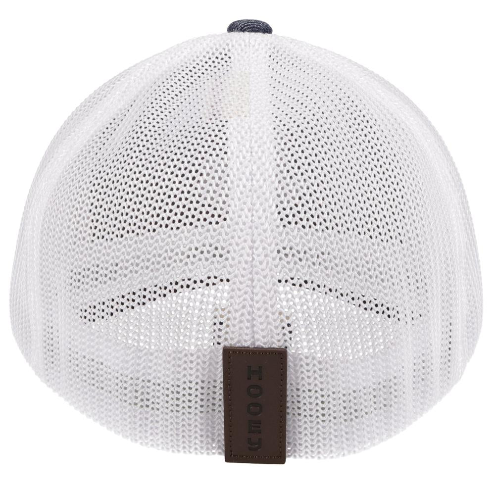 Hooey Mens Tejas Flexfit Leather Texas Patch Ball Cap(Denim/White,Large/X-Large)