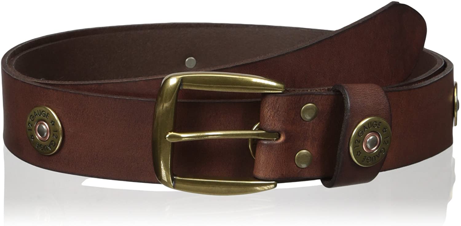Nocona Mens Multi Shotgun Shell Concho Leather Belt