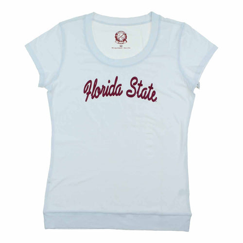 Campus Drive Women's Florida State SS T-Shirt (White, Medium)