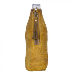 Myra Bag Lit Up Leather Pint Beer Bottle Cooler Drink Holder
