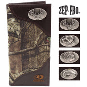 ZEP-PRO Mens Mossy Oak Nylon/Leather Wildlife Concho Wallet