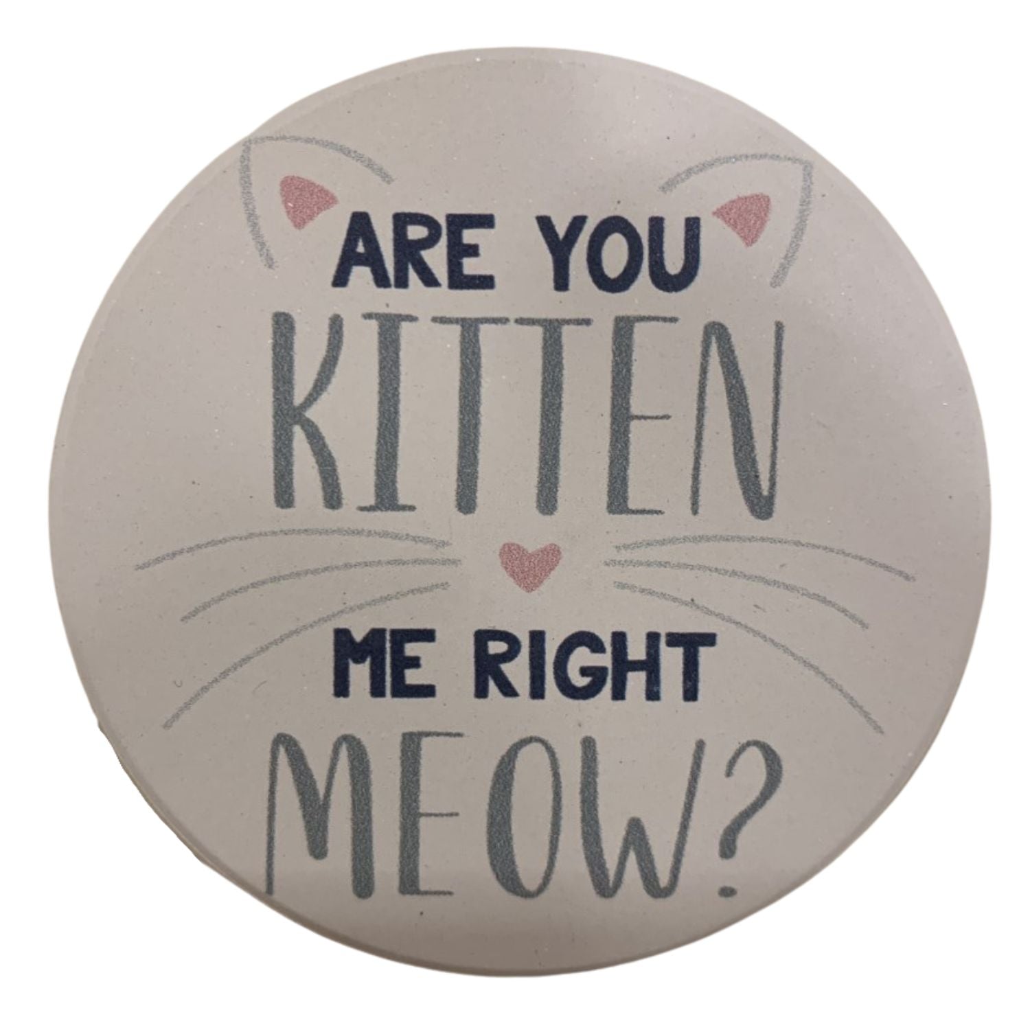 Carson Home Accents "Are You Kitten Me" Round Car Coaster